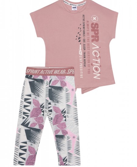 SPRINT Σετ Μπλούζα και Κολάν 251-4025 Ροζ