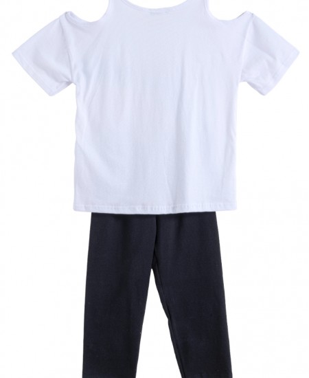 FRENZY Σετ Μπλούζα και Κολάν 63515453 Λευκό