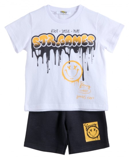 FRENZY Σετ Μπλούζα και Βερμούδα 72515502 Λευκό