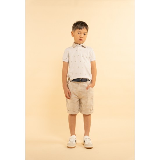 HASHTAG Σετ Μπλούζα και Βερμούδα 254838 Εκρού