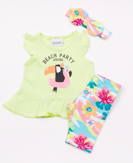 TRAX Σετ Αμάνικο, Κολάν και Κορδέλα 47018 Lime