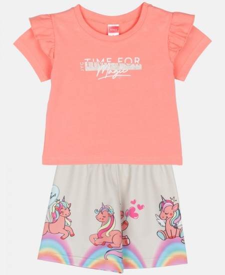 JOYCE Σετ Μπλούζα και Σορτς 2511126 Ροδακινί