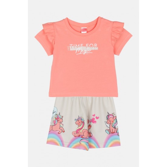 JOYCE Σετ Μπλούζα και Σορτς 2511126 Ροδακινί