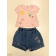 IGGY Σετ Μπλούζα και Σορτς Τζιν 125176 Ροζ