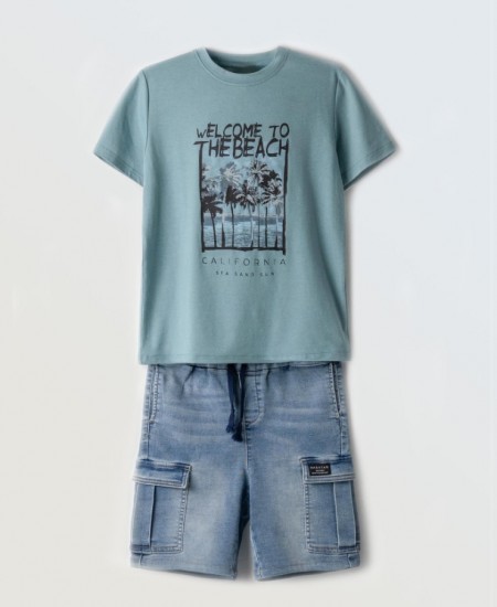 HASHTAG Σετ Μπλούζα και Τζιν 254728 Γαλάζιο