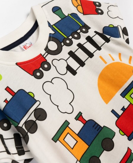 FUNKY Σετ Μπλούζα και Βερμούδα 125-801123 Λευκό