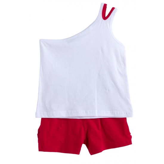 FRENZY Σετ Αμάνικο και Σορτς 62515487 Κόκκινο