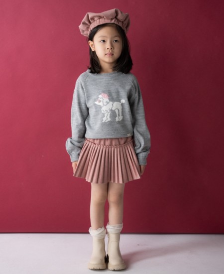 EBITA Σετ Μπλούζα Πλεκτή, Φούστα και Καπέλο 255207 Σάπιο Μήλο