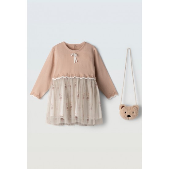 EBITA Φόρεμα Πλεκτό με Τσαντούλα 255530 Μπεζ