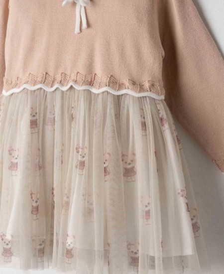 EBITA Φόρεμα Πλεκτό με Τσαντούλα 255530 Μπεζ