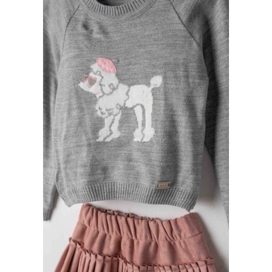 EBITA Σετ Μπλούζα Πλεκτή, Φούστα και Καπέλο 255207 Σάπιο Μήλο