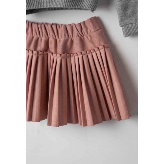 EBITA Σετ Μπλούζα Πλεκτή, Φούστα και Καπέλο 255207 Σάπιο Μήλο