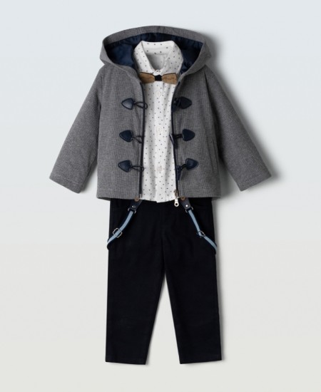 HASHTAG Σετ Παλτό, Πουκάμισο και Παντελόνι 243623 Μπλε