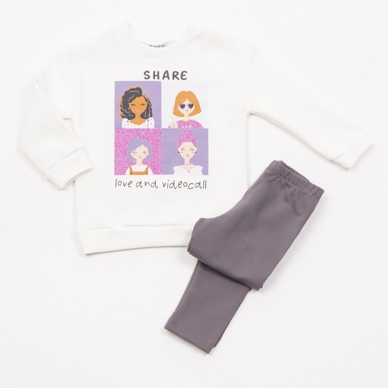 TRAX Σετ Μπλούζα και Κολάν 48707 Λευκό