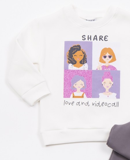 TRAX Σετ Μπλούζα και Κολάν 48707 Λευκό