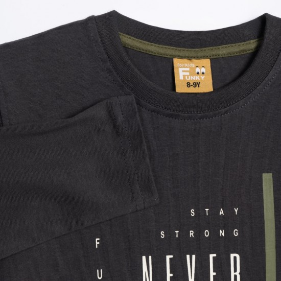 FUNKY Μπλούζα 226-106104 Ανθρακί