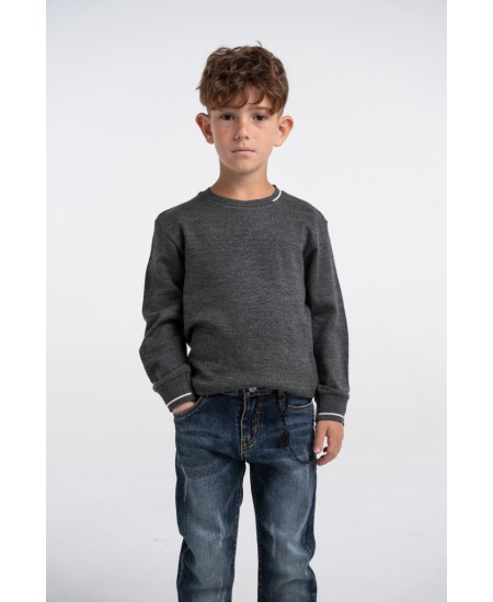 HASHTAG Μπλούζα Πλεκτή 243725 Ανθρακί