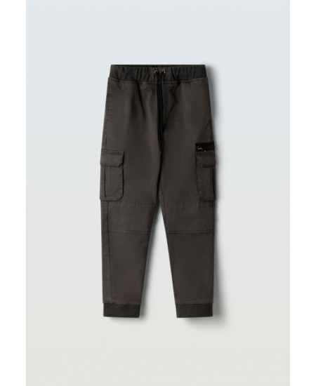 HASHTAG Παντελόνι Cargo 243745 Καφέ