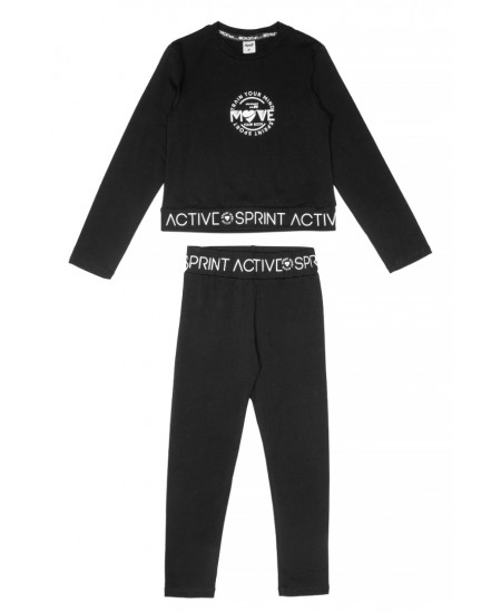 SPRINT Σετ Μπλούζα και Κολάν 252-4039 Μαύρο