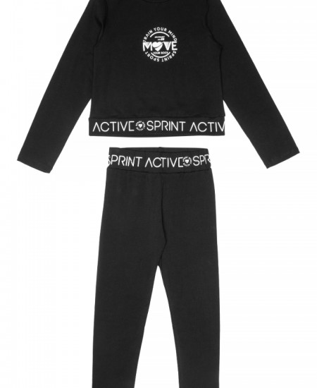 SPRINT Σετ Μπλούζα και Κολάν 252-4039 Μαύρο