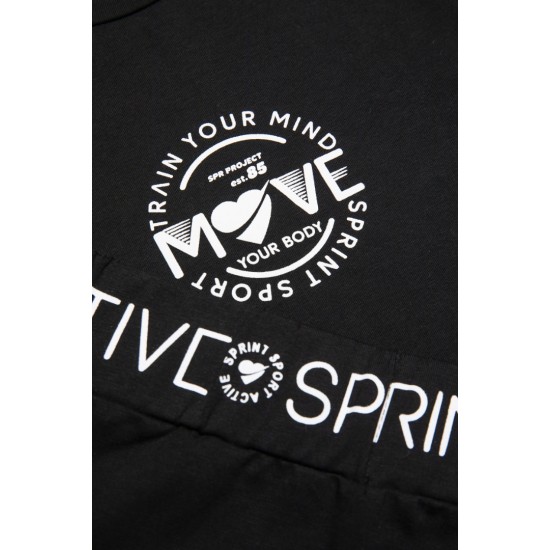 SPRINT Σετ Μπλούζα και Κολάν 252-4039 Μαύρο