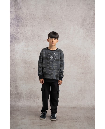 HASHTAG Σετ Μπλούζα και Παντελόνι 243762 Ανθρακί