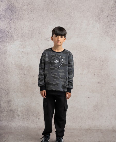 HASHTAG Σετ Μπλούζα και Παντελόνι 243762 Ανθρακί