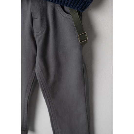 HASHTAG Σετ Πλεκτό, Πουκάμισο, Παντελόνι, Παπιγιόν και Τιράντες 243601 Λαδί