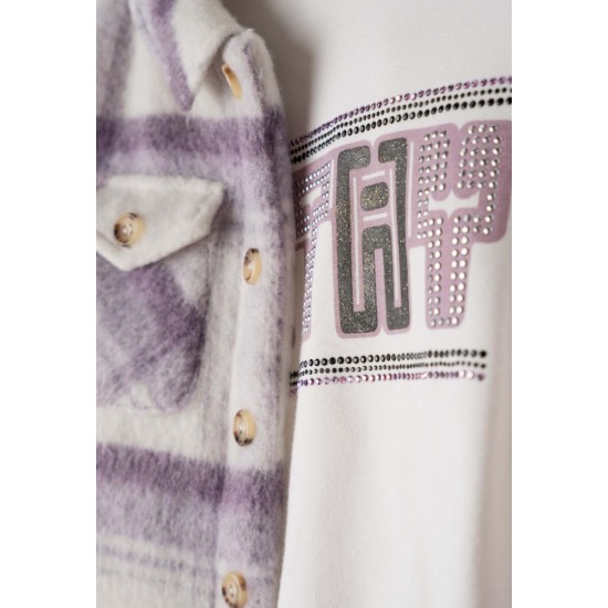 EBITA Σετ Τζάκετ, Μπλούζα και Παντελόνι 243070 Ροζ