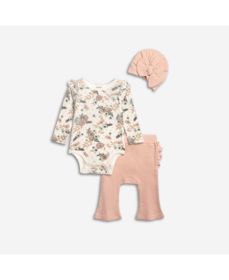 FUNKY Σετ Κορμάκι, Παντελόνι και Τουρμπάνι 226-060107 Σομόν