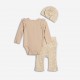 FUNKY Σετ Κορμάκι, Παντελόνι και Τουρπάνι 226-060108 Εκρού