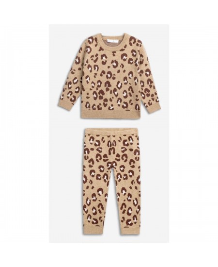 FUNKY Σετ Μπλούζα και Παντελόνι Πλεκτό 226-723107 Animal Print