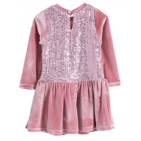 BABYLON Φόρεμα Βελούδινο με Παγιέτα 12526549 Ροζ