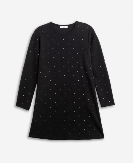 FUNKY Φόρεμα με Στρας 226-528103 Μαύρο