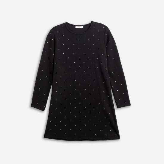 FUNKY Φόρεμα με Στρας 226-528103 Μαύρο