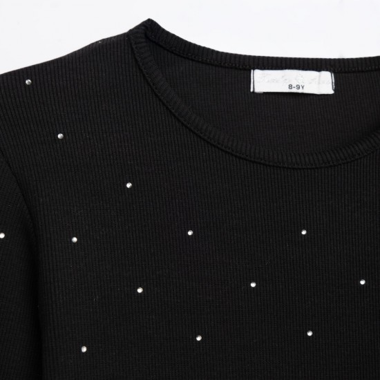 FUNKY Φόρεμα με Στρας 226-528103 Μαύρο