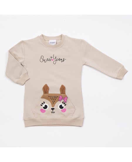 TRAX Μπλουζοφόρεμα 48749 Εκρού