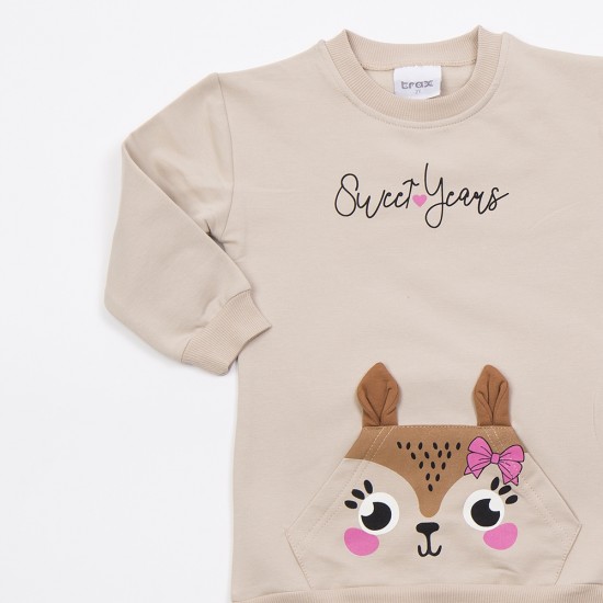 TRAX Μπλουζοφόρεμα 48749 Εκρού