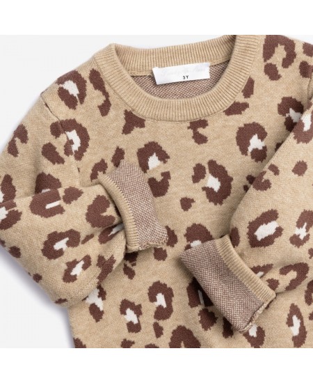 FUNKY Σετ Μπλούζα και Παντελόνι Πλεκτό 226-723107 Animal Print