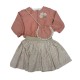 RABOO FOR KIDS Σετ Ζακέτα, Μπλούζα, Φούστα και Τσαντάκι 4952 Σομόν