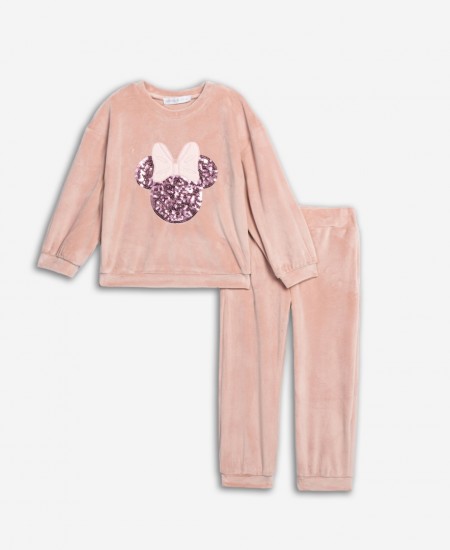 FUNKY Σετ Μπλούζα και Παντελόνι Βελούδινο 226-717139 Ροζ