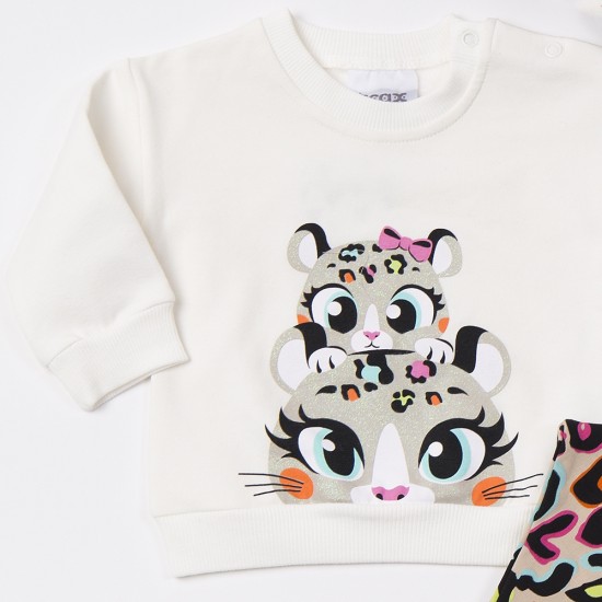 TRAX Σετ Μπλούζα, Κολάν και Κορδέλα 48504 Animal Print