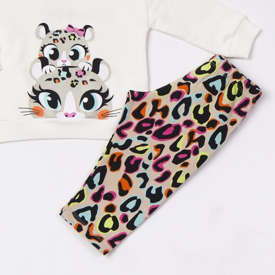 TRAX Σετ Μπλούζα, Κολάν και Κορδέλα 48504 Animal Print