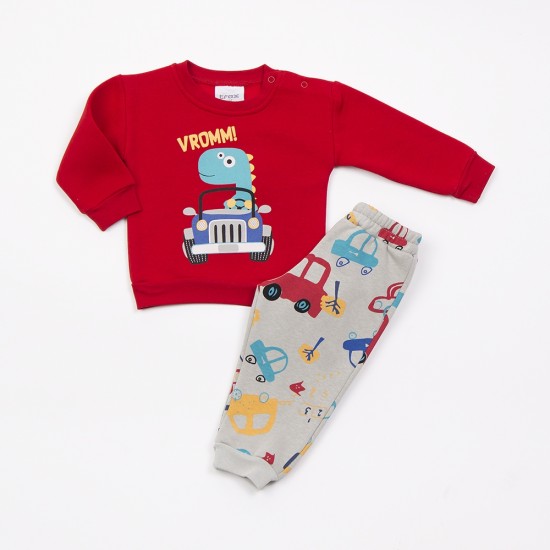 TRAX Σετ Μπλούζα και Παντελόνι 48562 Κόκκινο