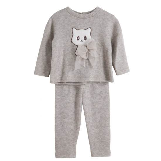 BABYLON Σετ Ζακέτα, Μπλούζα, Παντελόνι και Κορδέλα 11525141 Εκρού