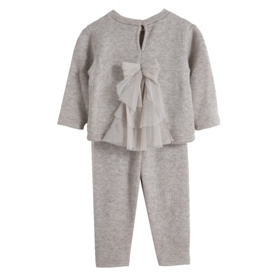 BABYLON Σετ Ζακέτα, Μπλούζα, Παντελόνι και Κορδέλα 11525141 Εκρού