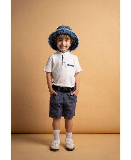 HASHTAG Σετ Μπλούζα και Βερμούδα 266825 Μπλε