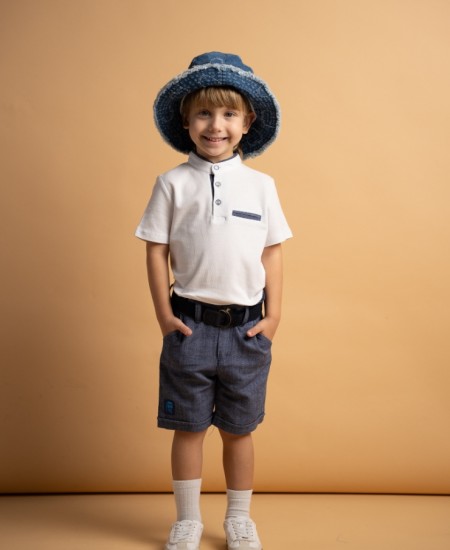 HASHTAG Σετ Μπλούζα και Βερμούδα 266825 Μπλε