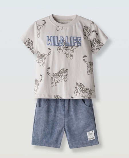 HASHTAG Σετ Μπλούζα και Βερμούδα 266812 Γαλάζιο