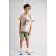 HASHTAG Σετ Μπλούζα και Βερμούδα 266811 Χακί